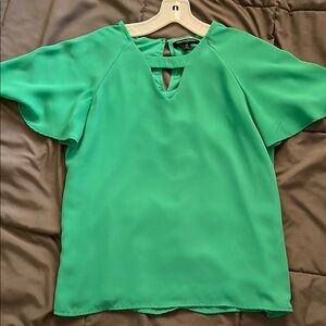Banana Republic Green Cut Out Blouse